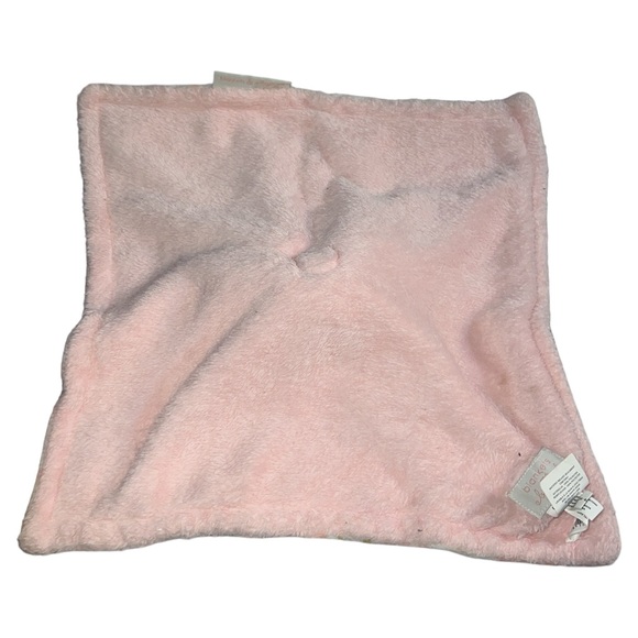Blankets and Beyond Gray Bear Pink Bird Lovey Plush Blanket Pacifier Paci Holder - Picture 4 of 6